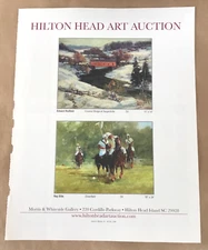 Edward Refield & Ray Ellis gallery exhibition ad 2014 vintage art magazine print