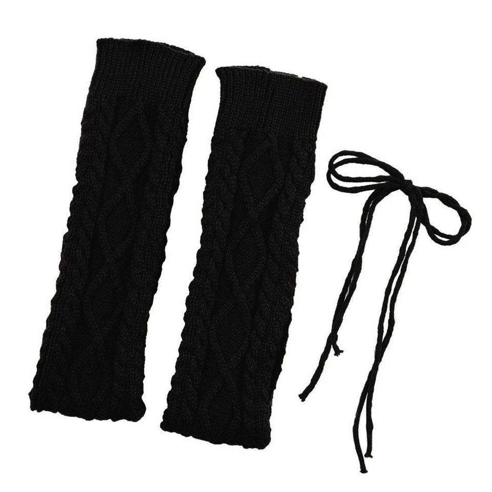 Mujeres Invierno Cálido Crochet Calentadores de Piernas Tejido con Cable Damas Calcetines Tejidos Leggings Foto 3 de 4