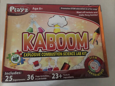 NEW Playz Kaboom! Explosive Combustion Science Lab Kit~25+ STEM Experiments