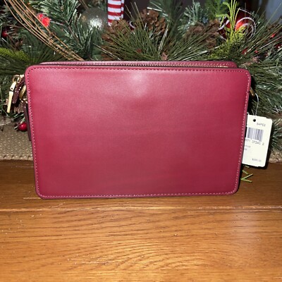 Coach 78801 Signature Chain Leather Crossbody Shoulder Bag Deep