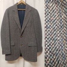 Vintage 60s Pendleton 100 Virgin Wool Blazer Herringbone Tweed Sz 40 Long