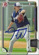 Tyler Wagner Milwaukee Brewers 2015 Bowman Rookie Signed Card