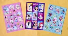 Disney, Princess Sticker Sheet, Lot Of 3