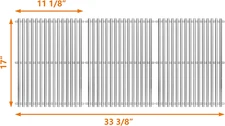 17 inch Grill Cooking Grates Stainless Steel Solid Rod Grill Cooking Grid 3 pack