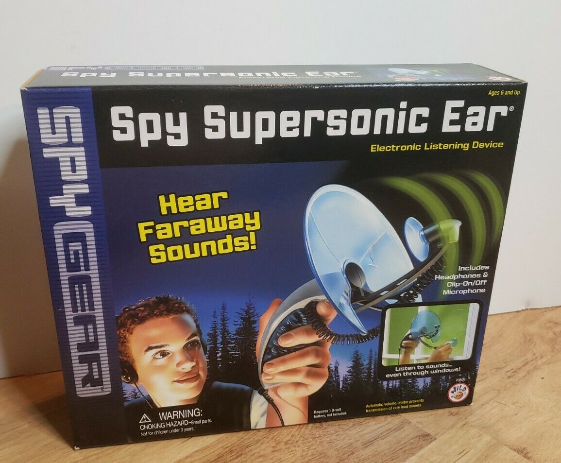 Wild Planet Supersonic Ear Spy Gear Parabolic Dish Electronic Listening Device