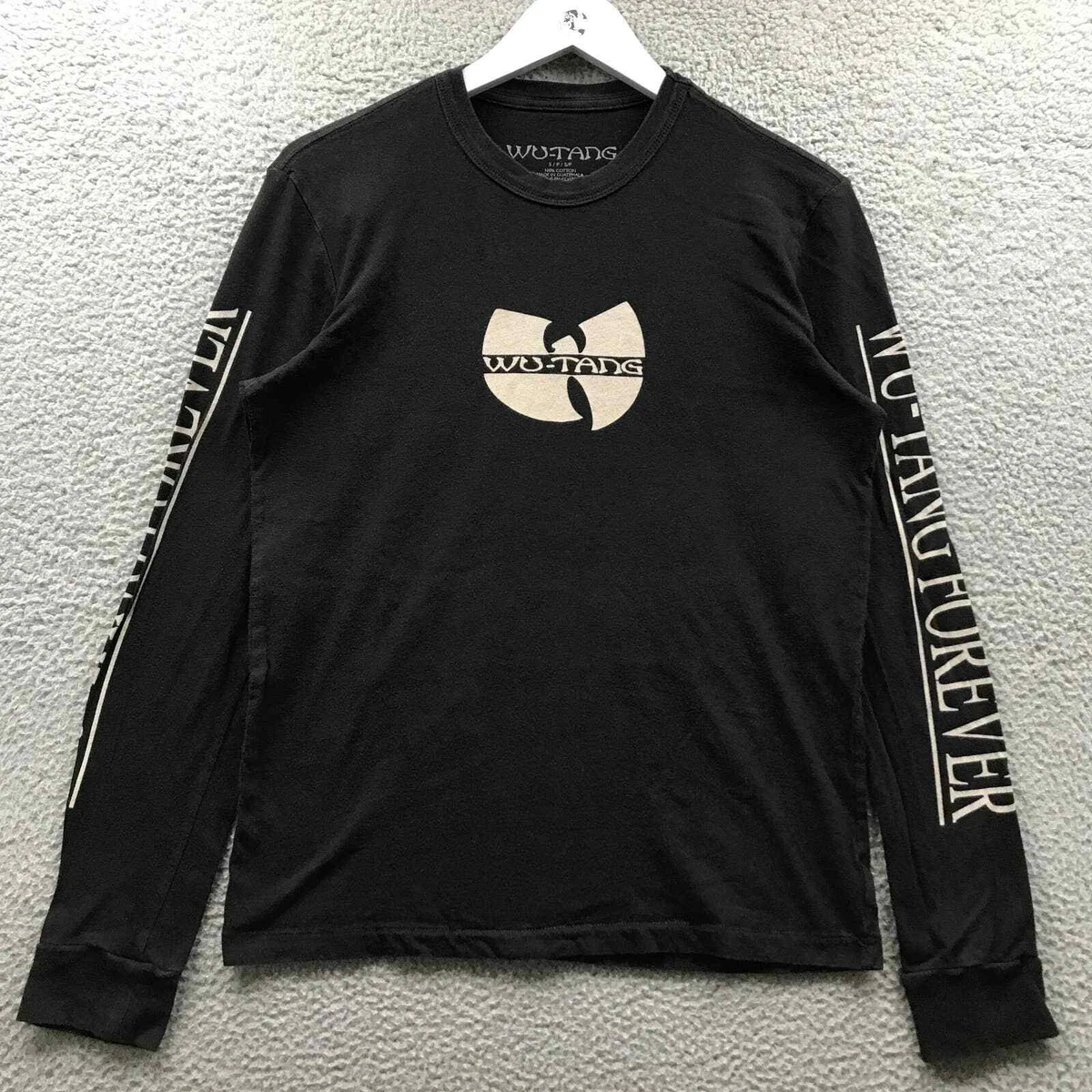 Wu-Tang Clan Forever T-Shirt Men's Small S Long Sleeve Graphic Crew Neck Black