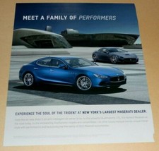 MASERATI QUATTROPORTE SPORTS CAR  ADVERTISEMENT MEET A FAMILY OF PERFPRMERS