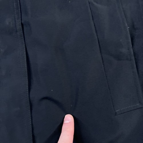 Lands End Jacket Womens Small Black Trench Coat Hooded Quilt Lined Full Zip - Picture 5 of 17