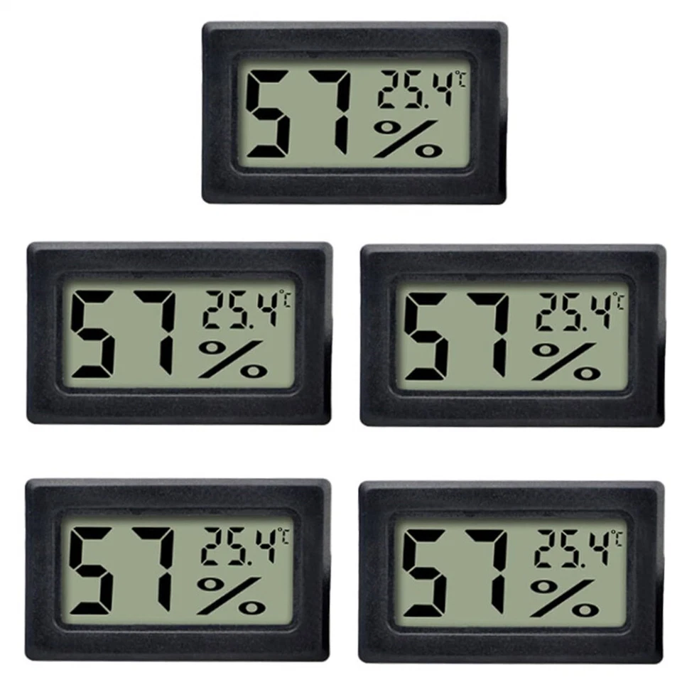 1/5x Digital Temperature Humidity Meter Sensor Thermometer Hygrometer Room Gauge