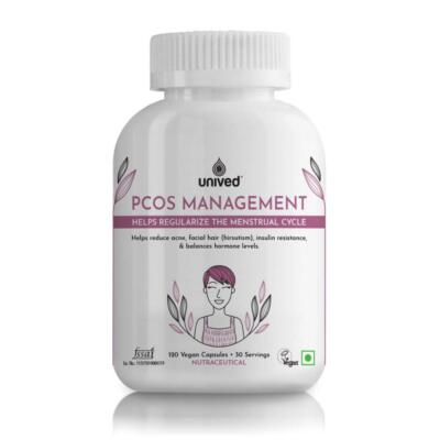 Unived PCOS Management with Natural Caronisitol for Acne, Facial Hair 60 Capsule
