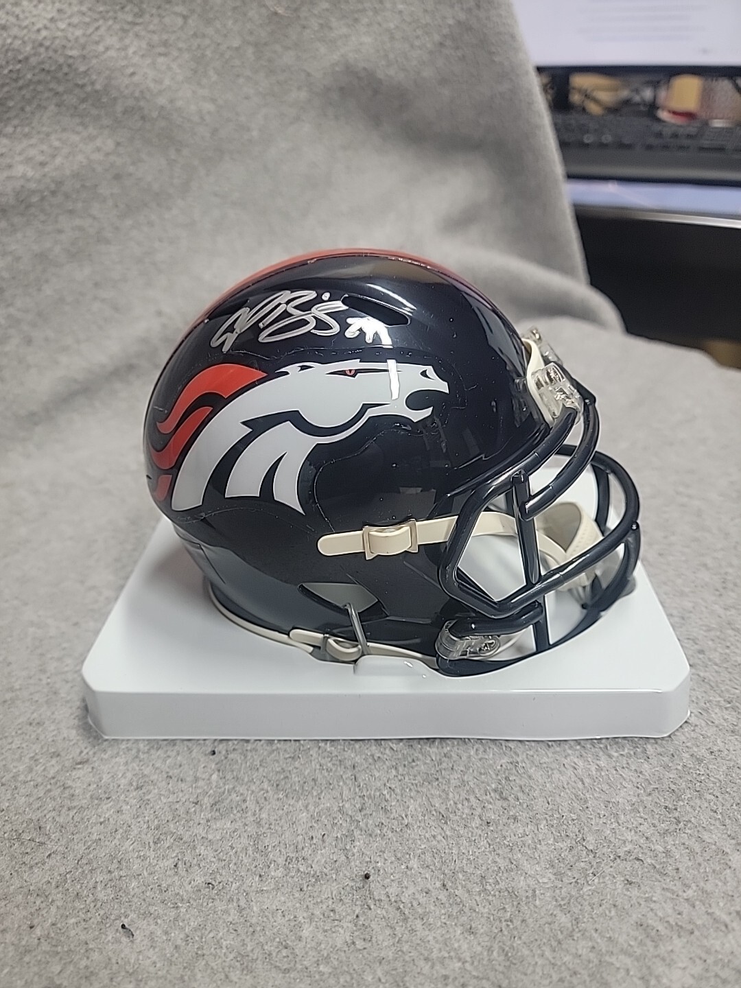 Champ Bailey Autographed Signed Denver Broncos Broncos Authentic Speed Mini Helmet Tristar Witnessed 
