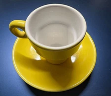 NEW Pier 1 Imports Yellow Set of Espresso Cup & Saucer