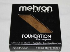 Mehron Foundation Gold Greasepaint Face  Body Clown Makeup 1.25 oz H35A8  NIB