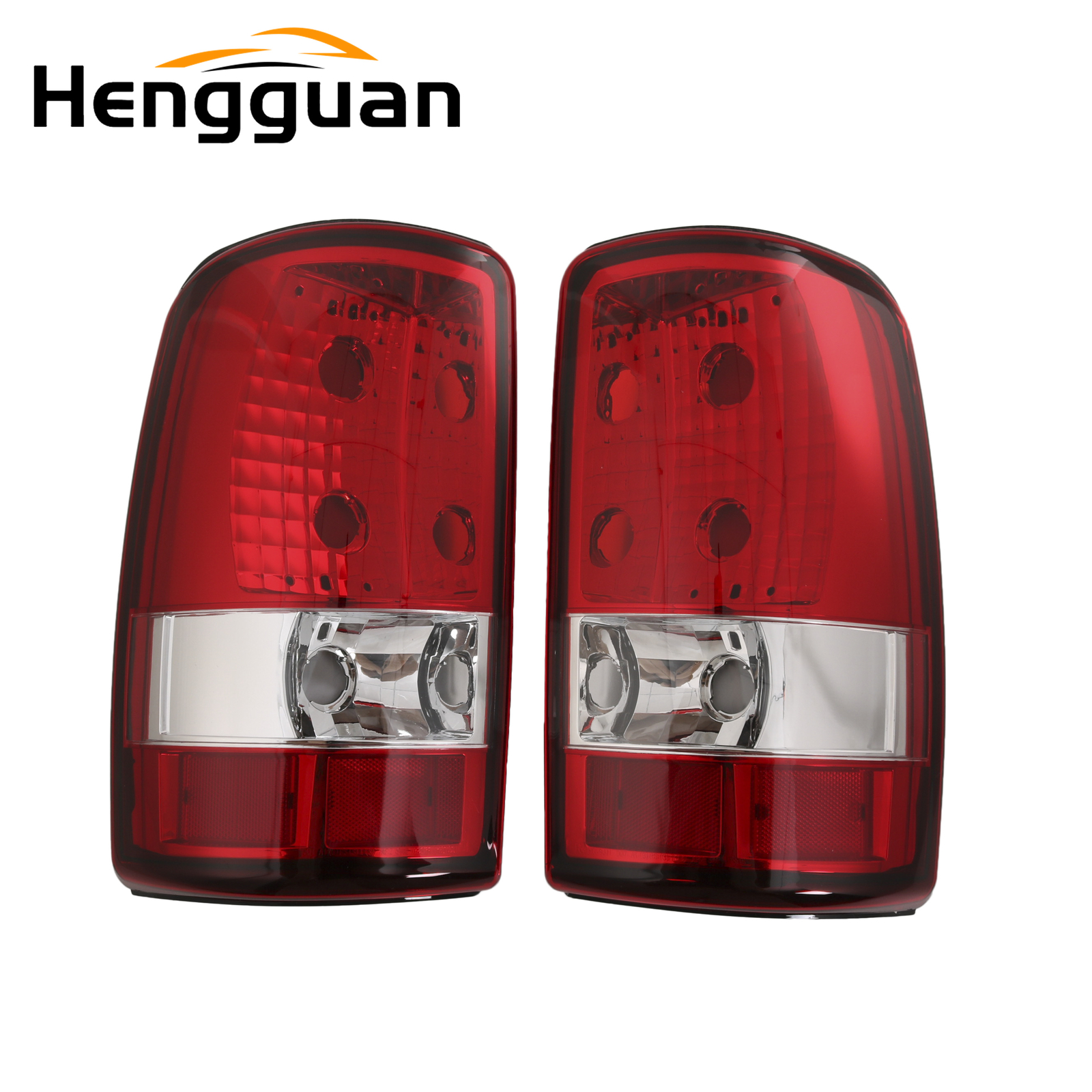 Nakuuly Tail Light Compatible With 2000-2006 Chevy Suburban 1500 2500 Tahoe GMC Yukon XL Denali Driver And Passenger Side Taillights Red Clear Rear Brake Lamp W/O Bulbs Harness - Foto 6