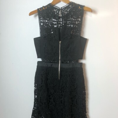 romeo and juliet couture black lace dress Romeo And Juliet Couture | Black Lace Cut Out Dress | Size S