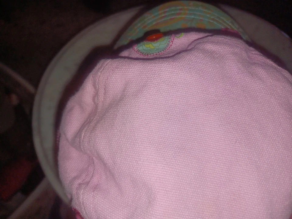 Stephen Joseph Youth Girls BOHO Cap Pink Teal Embroidery Paisley - Image 4 of 4