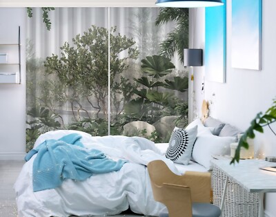 3D Green Tree Leaves ZHUA4139 Photo Curtain Window Blockout Fabric Amy 2023