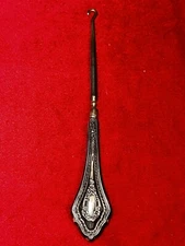 Victorian Sterling Silver Button Hook Crochet Needle