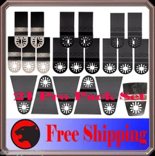 21 Pc Pro Oscillating Multi Tool Saw For Blade  Wood Metal Cutting Diy