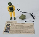 S-639 VINTAGE 1980'S HASBRO GI JOE AIRTIGHT - COMPLETE WITH FILE CARD