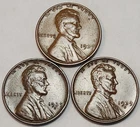 1939 P D S Lincoln Wheat Cents, (3) Penny Lot, Great For Albums - LH-39A