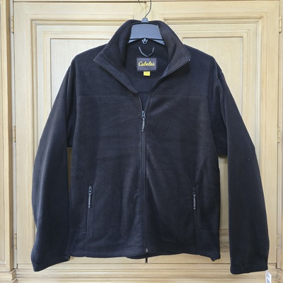 #ad #ad Nwt Cabelas Mens Large Tall Fleece Jacket Black Full Zip $27.99
