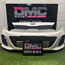 KIA RIO SR7 MK3 FL 2015-2017 FRONT BUMPER COMPLETE IN UD CLEAR WHITE (SCRATCHES)