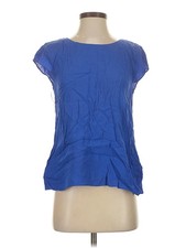NWT Wilfred Free Women Blue Short Sleeve Blouse S
