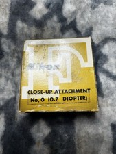 Nikon F Close-Up Attachment No.0 0.7 Diopter Lens Filter Japan w/ Case