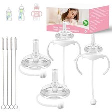 Straw Cup Conversion Kit Fits Dr. Brown's WideNeck Bottle Sippy Handle 6m