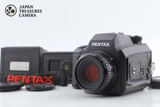 N MINT PENTAX 645 NII N II Camera SMC A 75mm F2.8 Lens 120 Film Back JAPAN