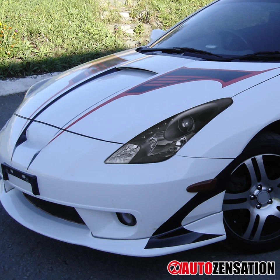 Fit 2000-2005 Toyota Celica Black LED Strip Projector Headlights Headlamps 00-05 Foto 3 de 4