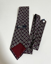 POLO RALPH LAUREN Men's Burgundy Silk Paisley Made in USA Necktie/Preowned