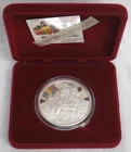 SILVER WALT DISNEY'S SNOW WHITE ANNIVERSARY THE PRINCE PROOF 5 OZ ROUND BOX COA
