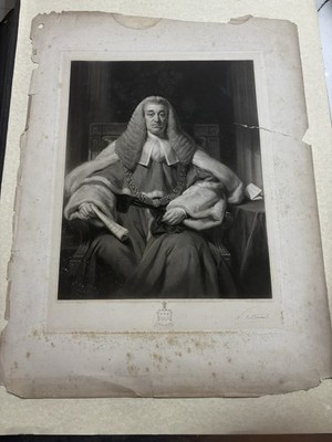 Sir Nicholas Tindal Engraved by Henry Cousins After painting by Thomas Phillips