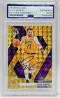 Luka Doncic Signed 2024-25 Panini Mosaic Reactive Yellow Lakers AUTO PSA/DNA