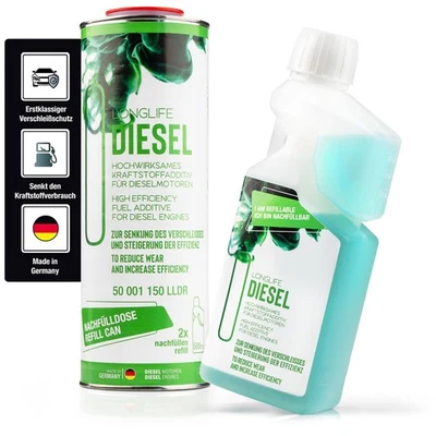 LIFETIME TECHNOLOGIES GMBH Longlife DIESEL Additiv Zusatz, Nachfüll-Set für 1500L Diesel LIFETIME