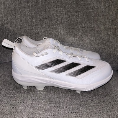 New Sz 9.5 Women s Adidas Adizero MD IF3366 White/Black Softball Cleats