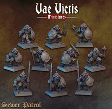 "Sewer Patrol Ratfolk x10 lot" Vae Victis Miniatures Skaven Mordheim WHFB AoS