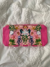 Estee Lauder Pink Striped Sea Life Makeup Cosmetic Bag Zip Top Ocean Travel NEW