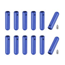 12 Pcs Shoelace Tips with Screw, Alloy 25mm Aglets End Tip for DIY, Blue