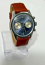 VINTAGE 1960'S DESOTOS 17J 2 REG CHRONOGRAPH VALJOUX 7730 SWISS MOV'T NEW BAND