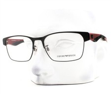 Emporio Armani Eyeglasses EA 1141 3001 Glasses Matte Black on Red 56mm No Case