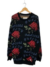 WACKO MARIA 22AW ROSE JACQUARD SWEATER XL Cotton Black