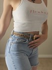 Vintage Belts By Simon Leopard Print Hair on Hide Belt — photo 6
