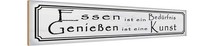 Holzschild 10X46 Cm Essen BedüRfnis GenießEn Kunst Spruch Zitat Deko Geschenk Ho