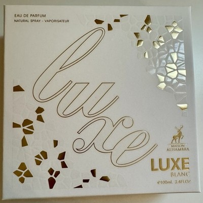 LUXE BLANC MAISON ALHAMBRA , EAU DE PARFUM, UNISEX . e100ml. 3.4 OZ