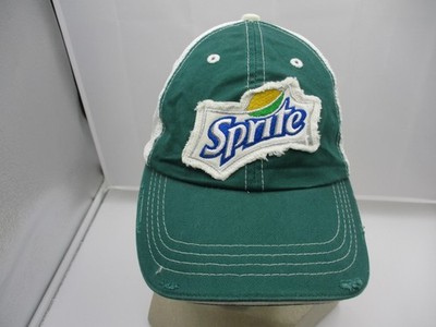 Sprite Green Trucker Hat Adjustable One Size Baseball Cap Soda Logo Distressed