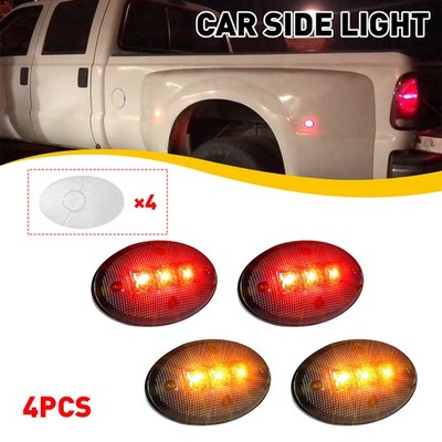 4x For F450 Ford F350 Duty Super Smoked 99-10 LED Lamp Lamp Side Marker Light EV