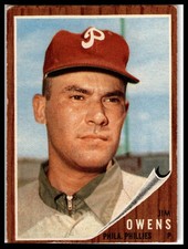 1962 Topps #212 Jim Owens